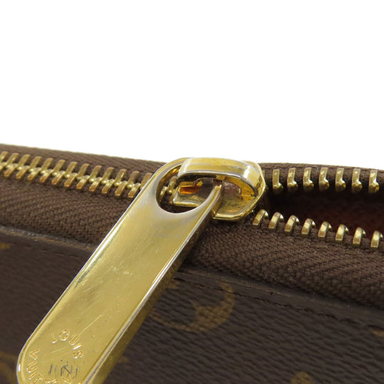 LOUIS VUITTON Long Wallet Purse M62581 Monogram canvas Brown Zippy Organizer Women Used Authentic