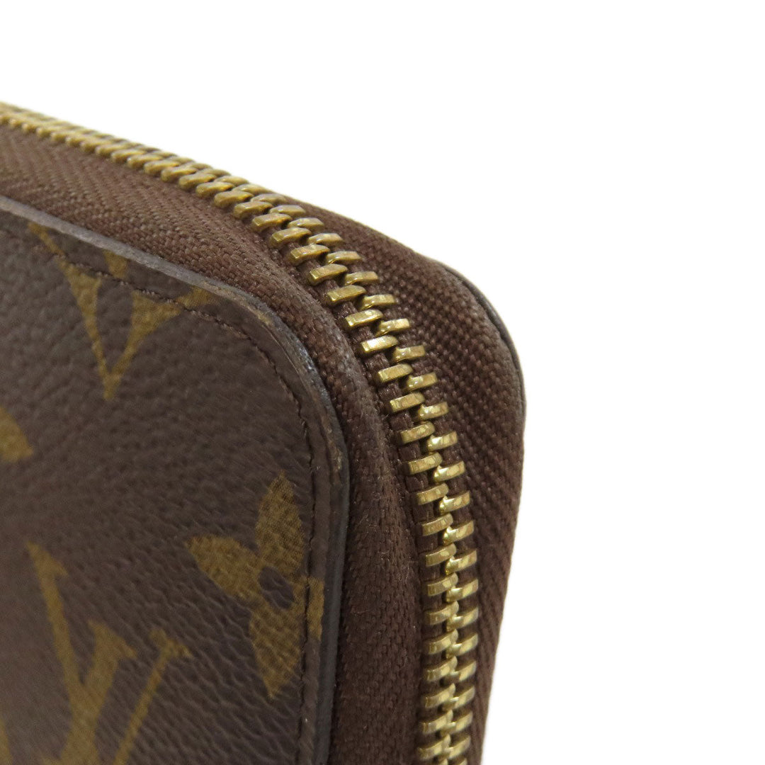LOUIS VUITTON Long Wallet Purse M62581 Monogram canvas Brown Zippy Organizer Women Used Authentic