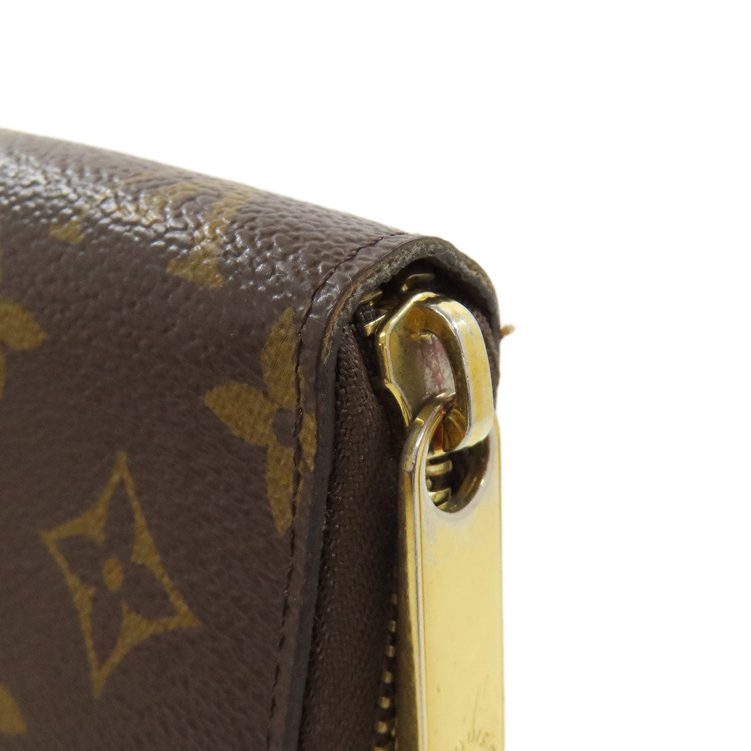 LOUIS VUITTON Long Wallet Purse M62581 Monogram canvas Brown Zippy Organizer Women Used Authentic