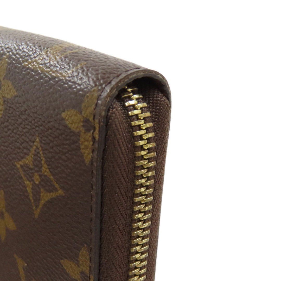 LOUIS VUITTON Long Wallet Purse M62581 Monogram canvas Brown Zippy Organizer Women Used Authentic