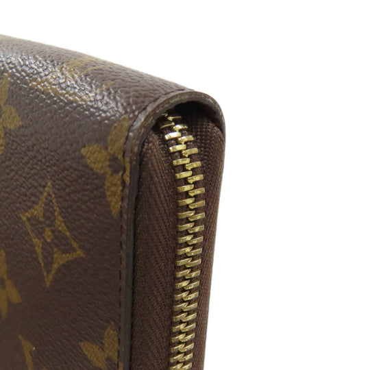 LOUIS VUITTON Long Wallet Purse M62581 Monogram canvas Brown Zippy Organizer Women Used Authentic