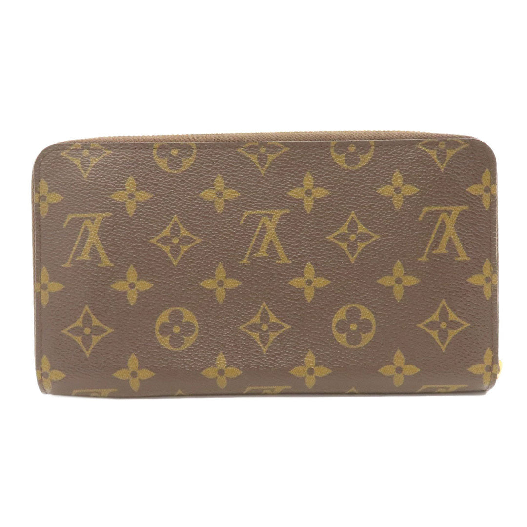 LOUIS VUITTON Long Wallet Purse M62581 Monogram canvas Brown Zippy Organizer Women Used Authentic