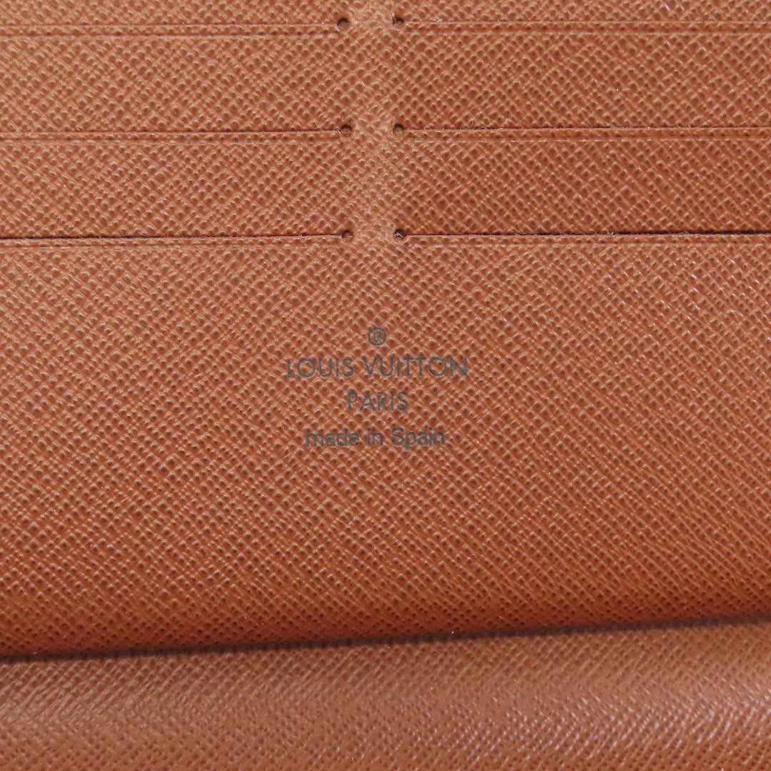 LOUIS VUITTON Long Wallet Purse M62581 Monogram canvas Brown Zippy Organizer Women Used Authentic
