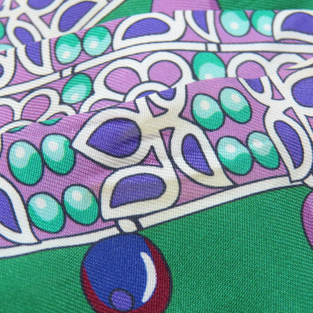 HERMES scarf silk green Twilly Women Used Authentic