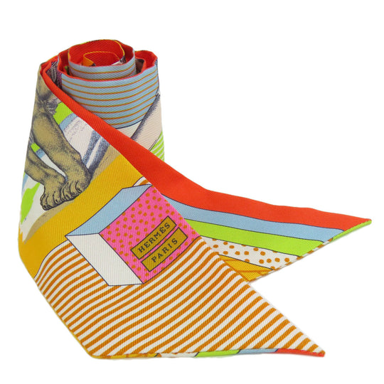 HERMES scarf silk multicolor Twilly Women Used Authentic