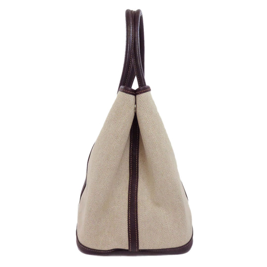 HERMES Tote Bag Tower ash beige Garden Party PM SilverMetal
