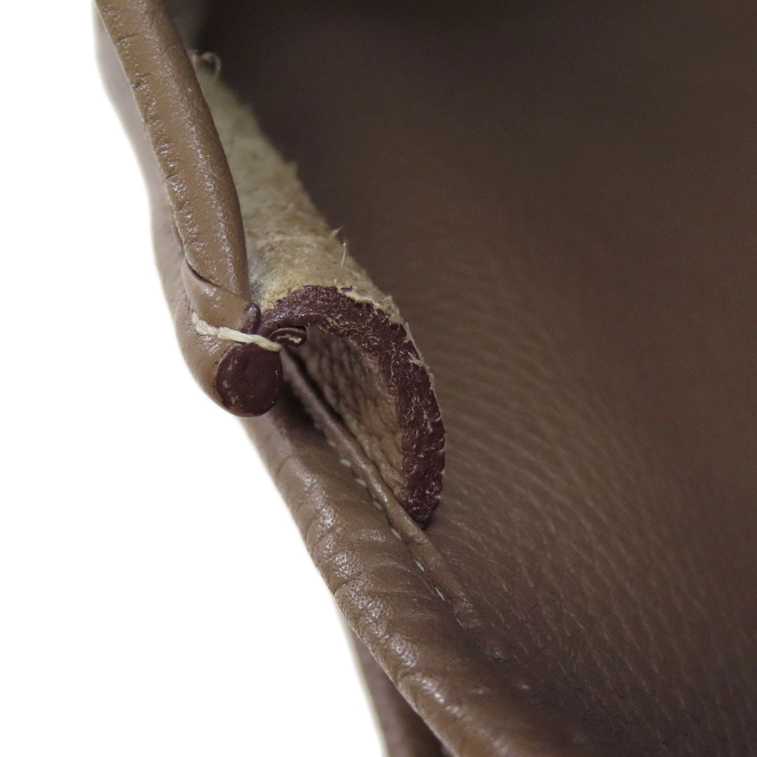 HERMES Shoulder Bag Taurillon Clemence beige Evelyn 3 GM SilverMetal Women Used Authentic