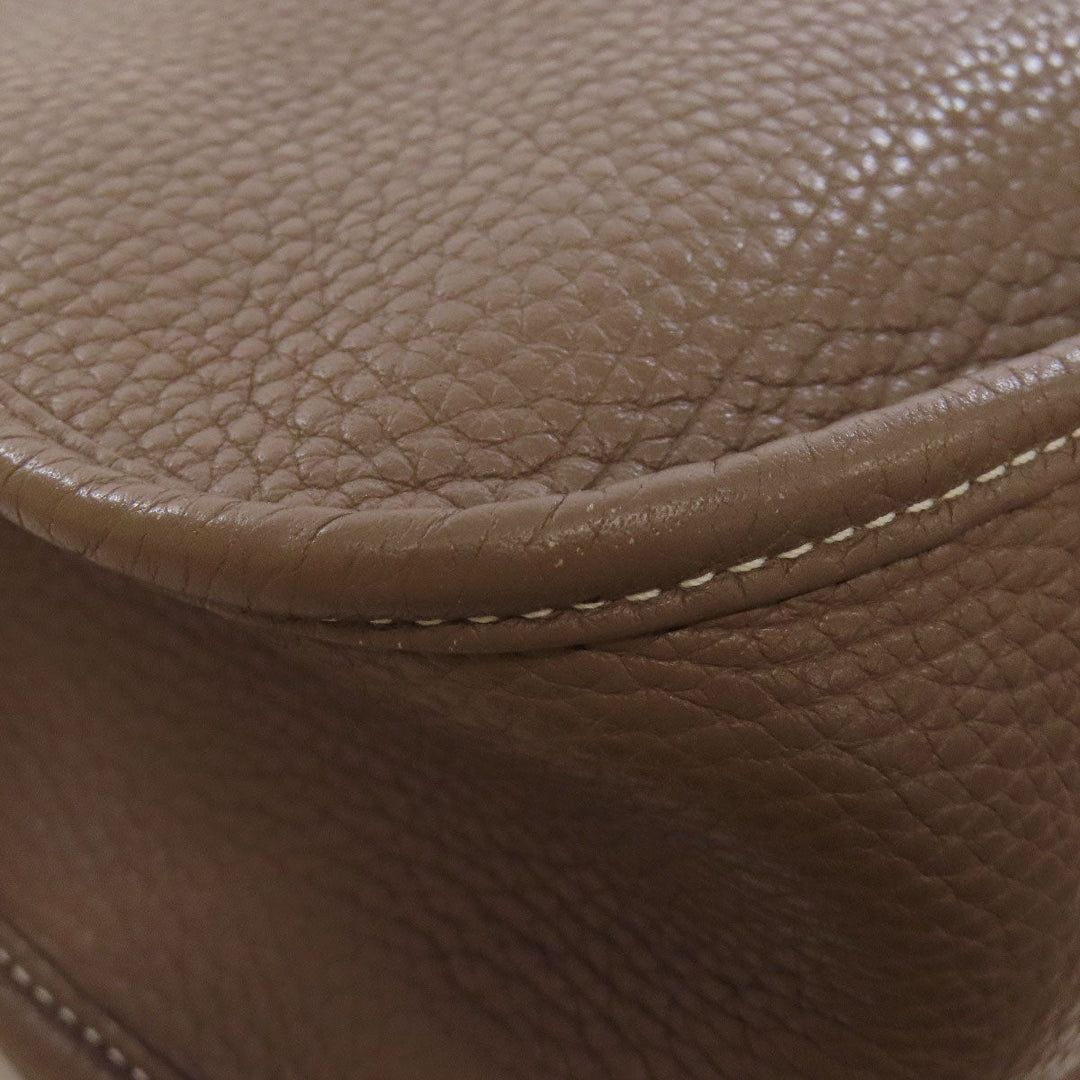 HERMES Shoulder Bag Taurillon Clemence beige Evelyn 3 GM SilverMetal Women Used Authentic