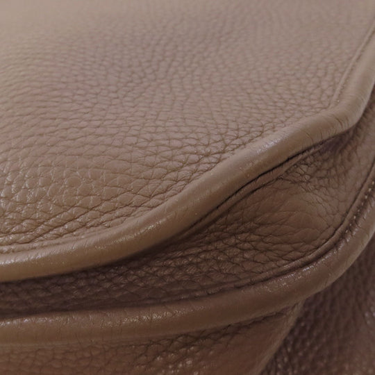 HERMES Shoulder Bag Taurillon Clemence beige Evelyn 3 GM SilverMetal Women Used Authentic