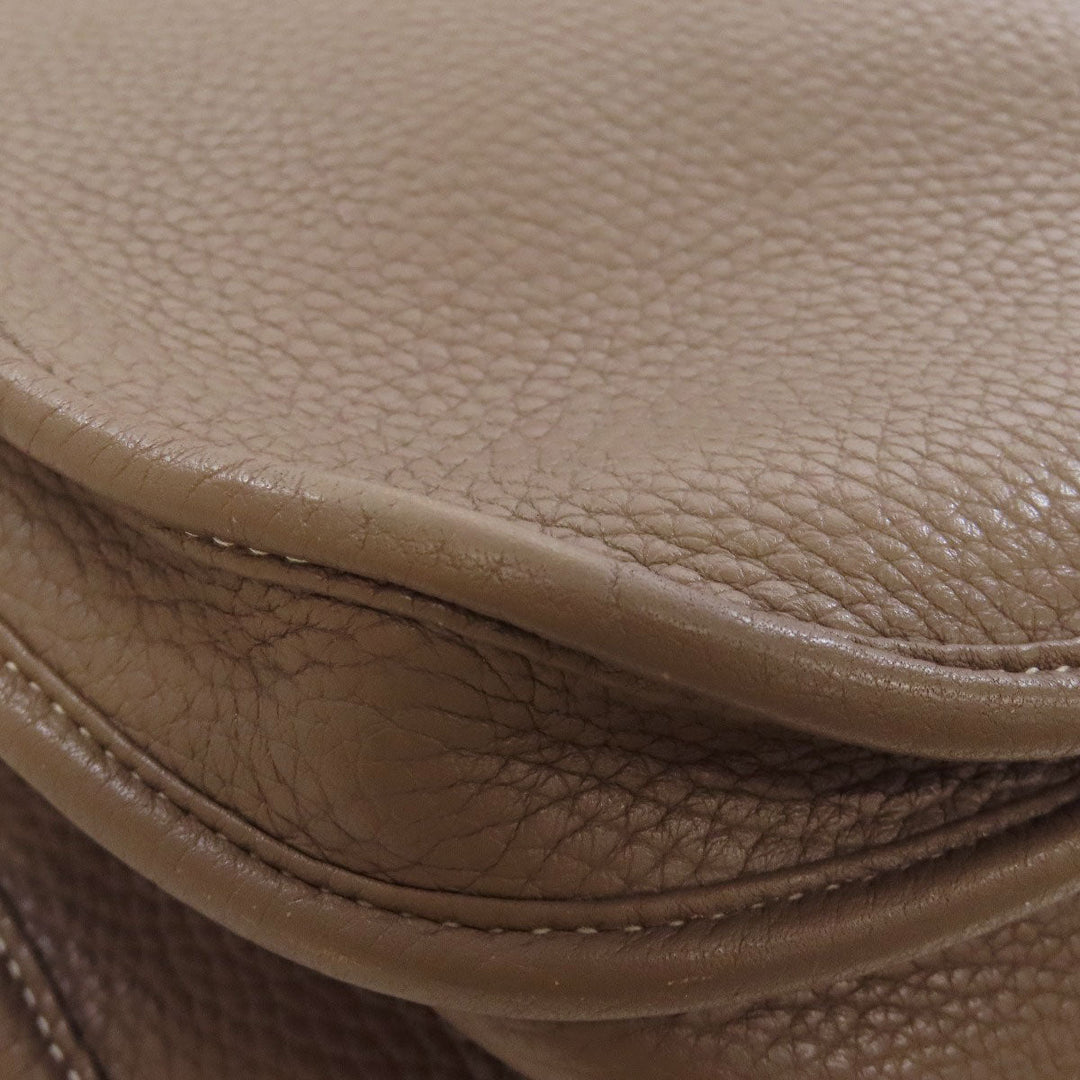 HERMES Shoulder Bag Taurillon Clemence beige Evelyn 3 GM SilverMetal Women Used Authentic
