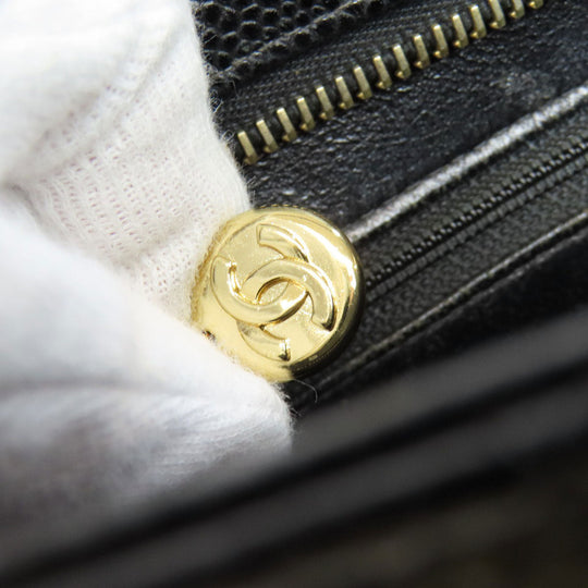 CHANEL Tote Bag Grained Calfskin Skin black Replica Tote Gold Metal