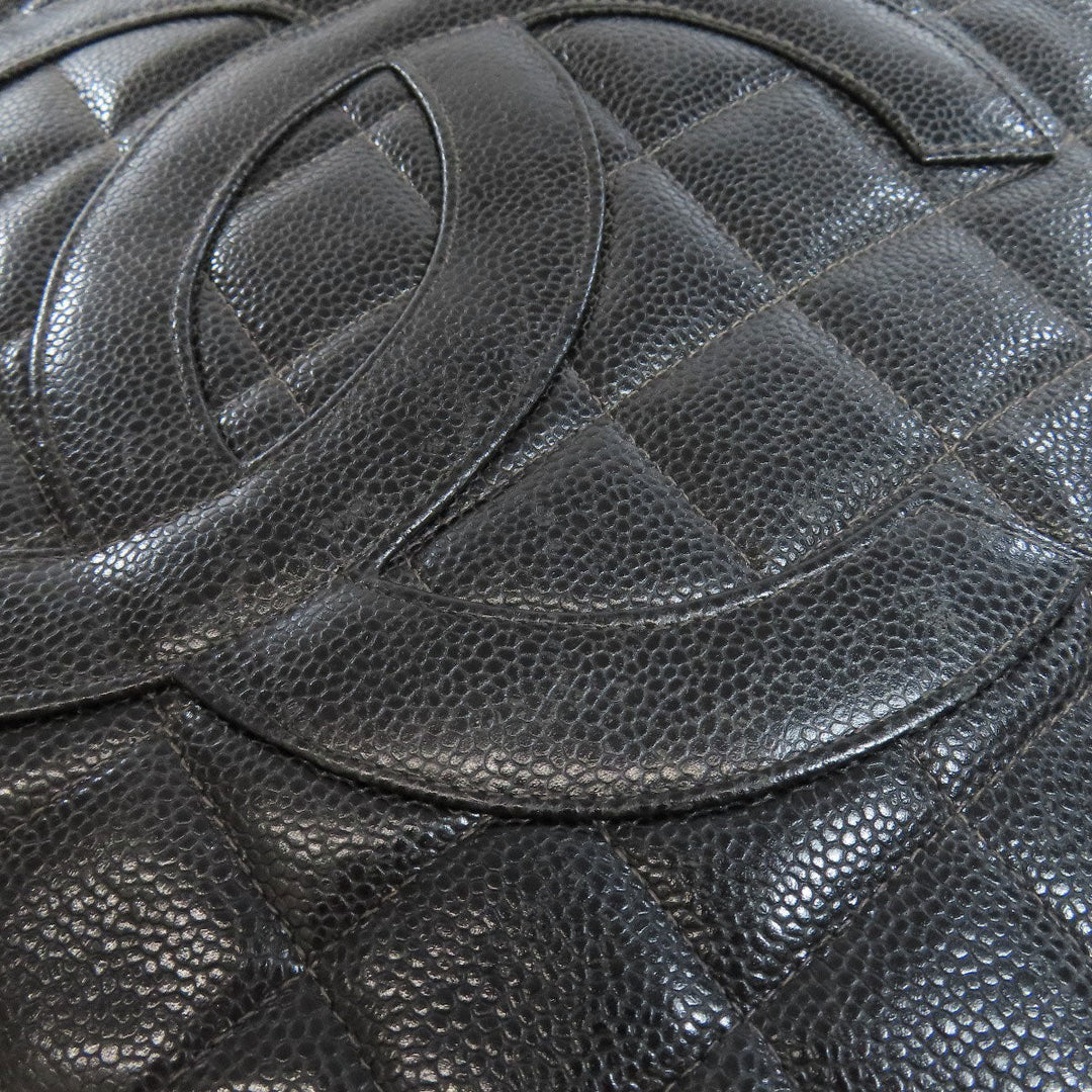 CHANEL Tote Bag Grained Calfskin Skin black Replica Tote Gold Metal