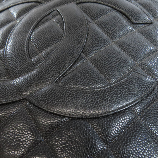 CHANEL Tote Bag Grained Calfskin Skin black Replica Tote Gold Metal