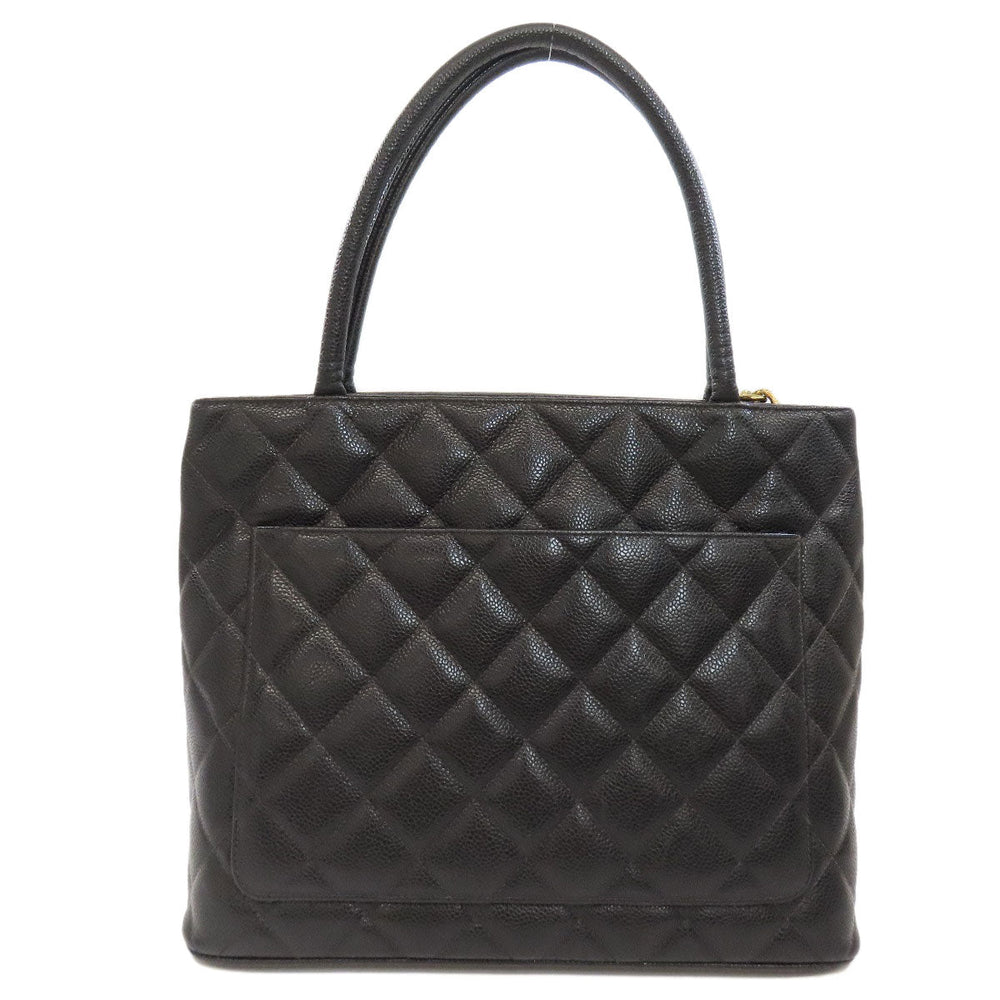 CHANEL Tote Bag Grained Calfskin Skin black Replica Tote Gold Metal