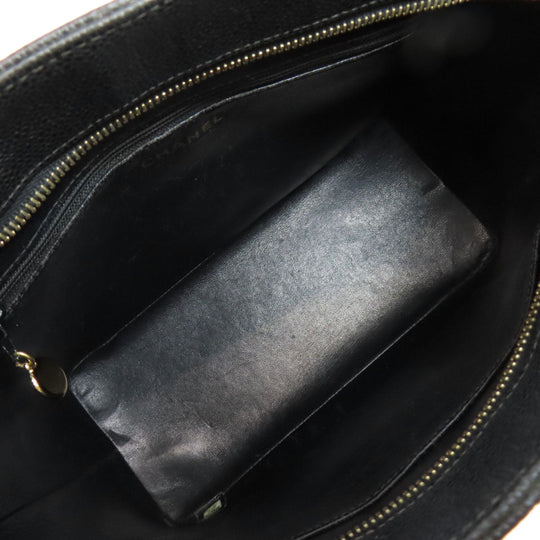 CHANEL Tote Bag Grained Calfskin Skin black Replica Tote Gold Metal