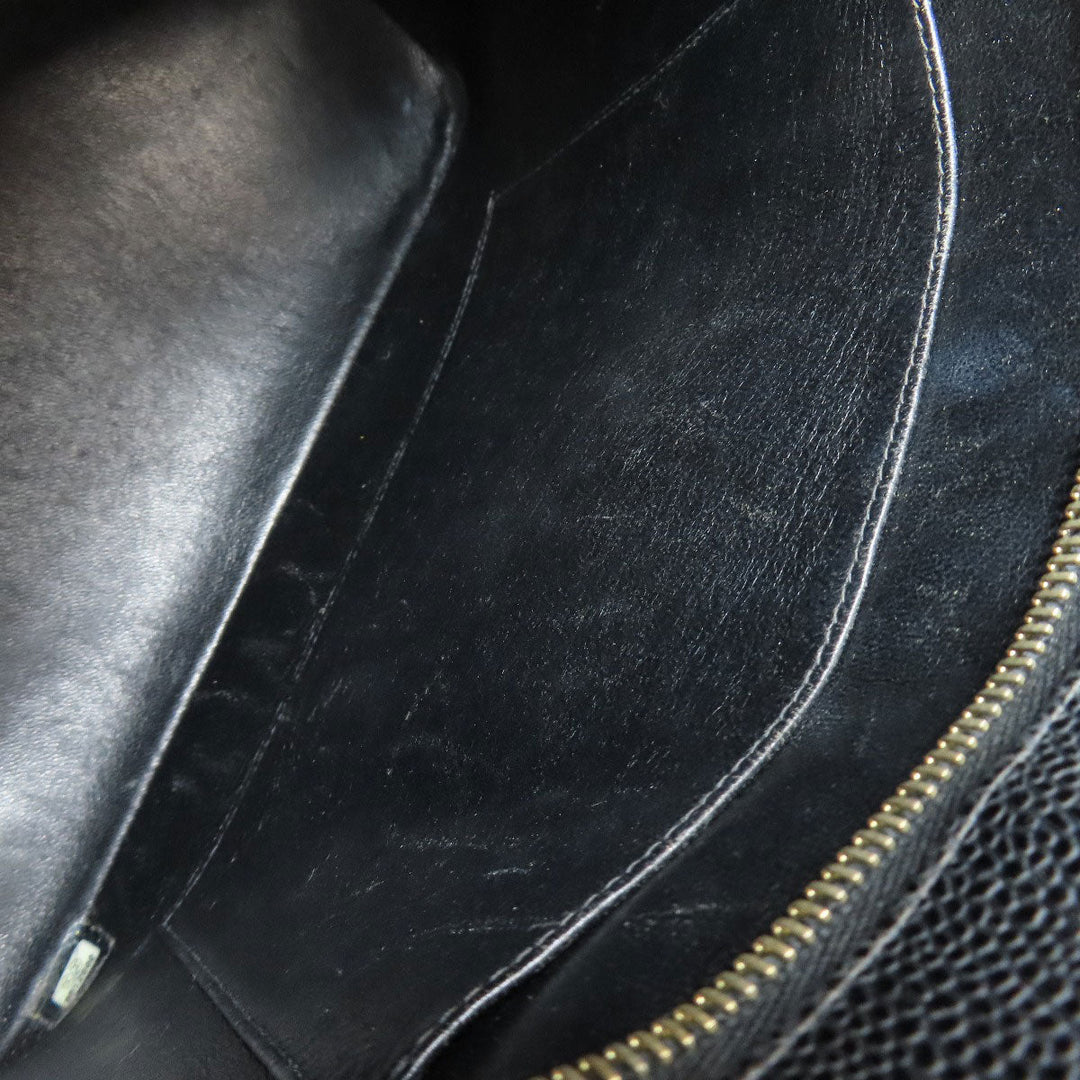 CHANEL Tote Bag Grained Calfskin Skin black Replica Tote Gold Metal