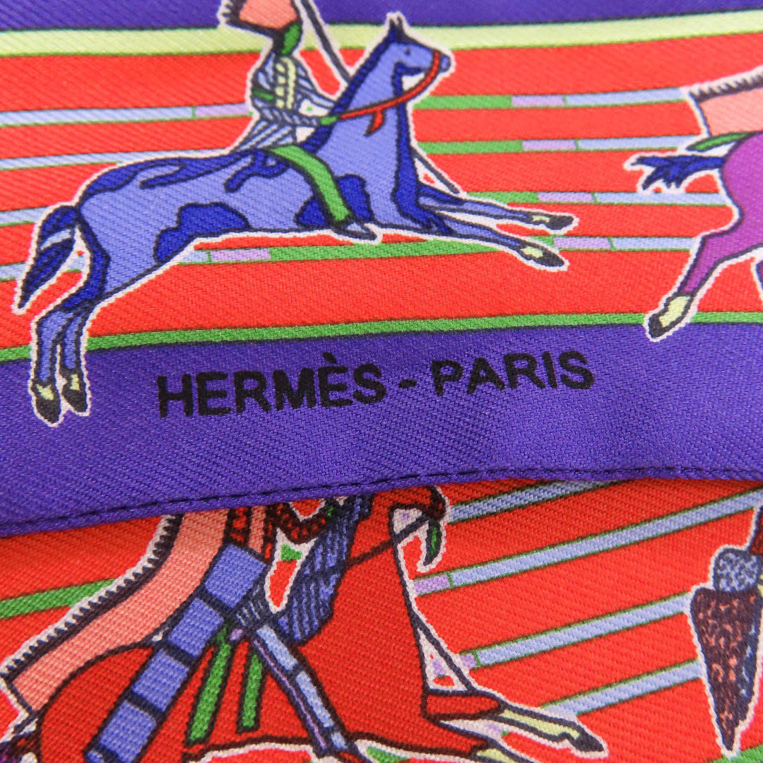 HERMES scarf silk purple Twilly Women Used Authentic