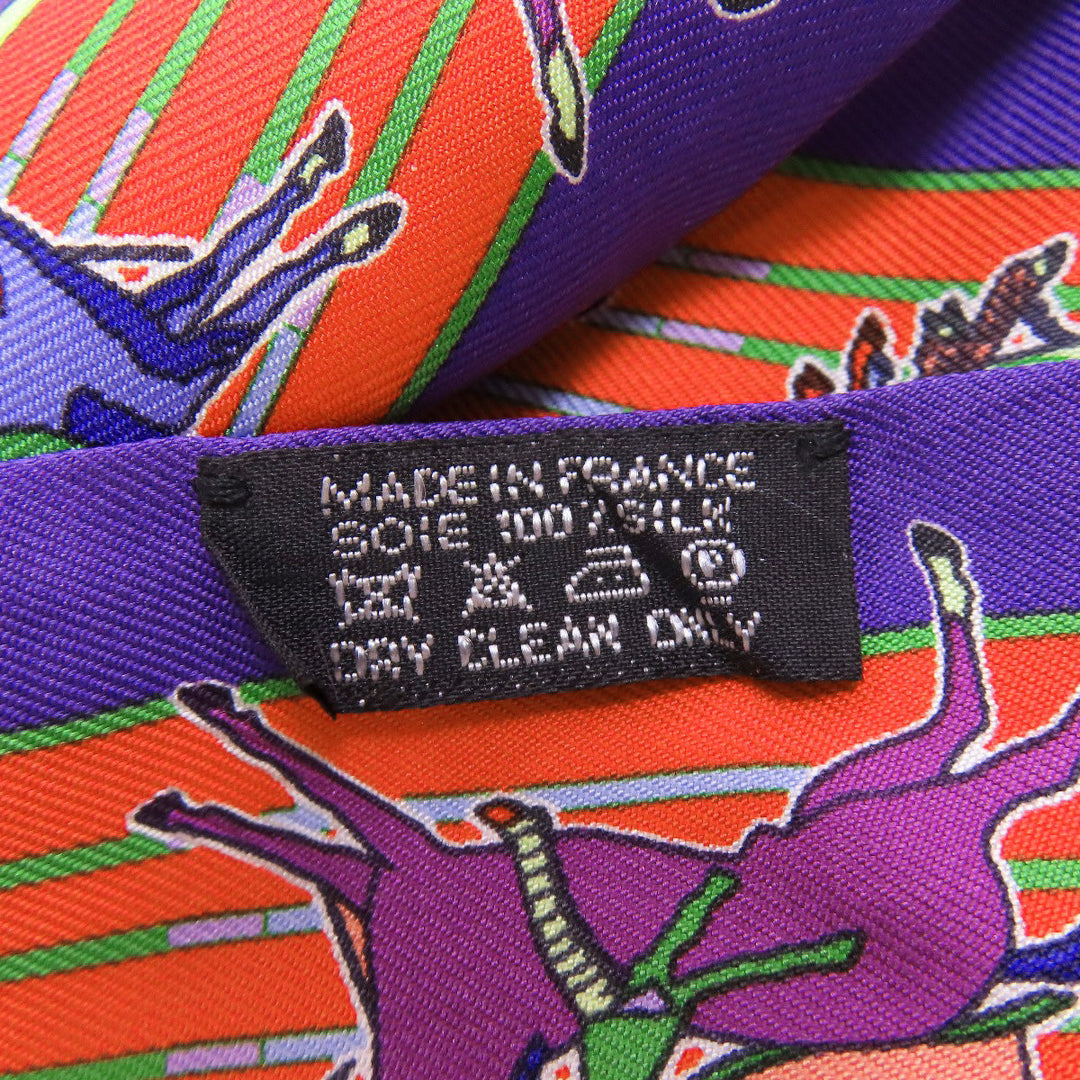 HERMES scarf silk purple Twilly Women Used Authentic