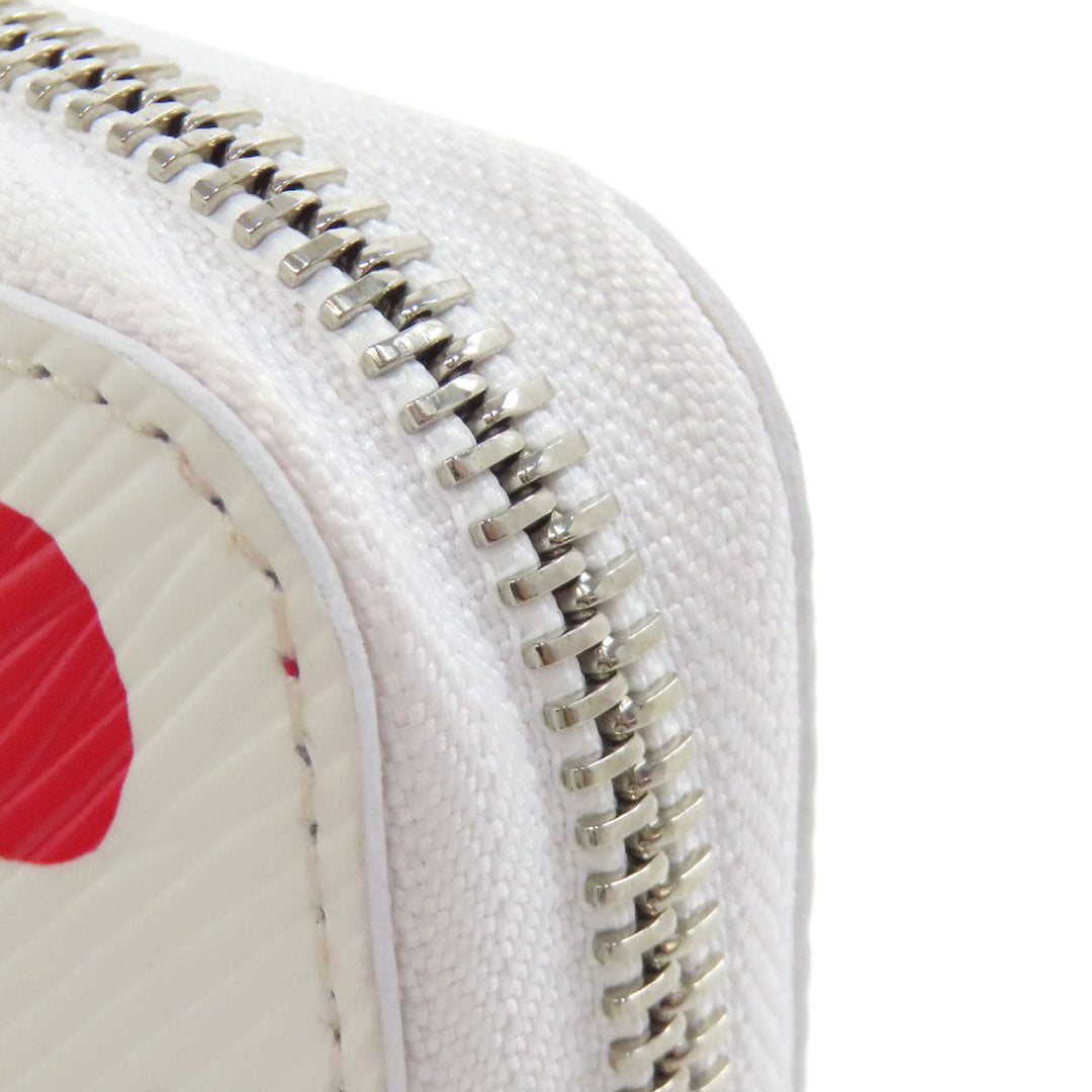 LOUIS VUITTON Long Wallet Purse M81961 Epi white Zippy wallet Yayoi Kusama Women Used Authentic