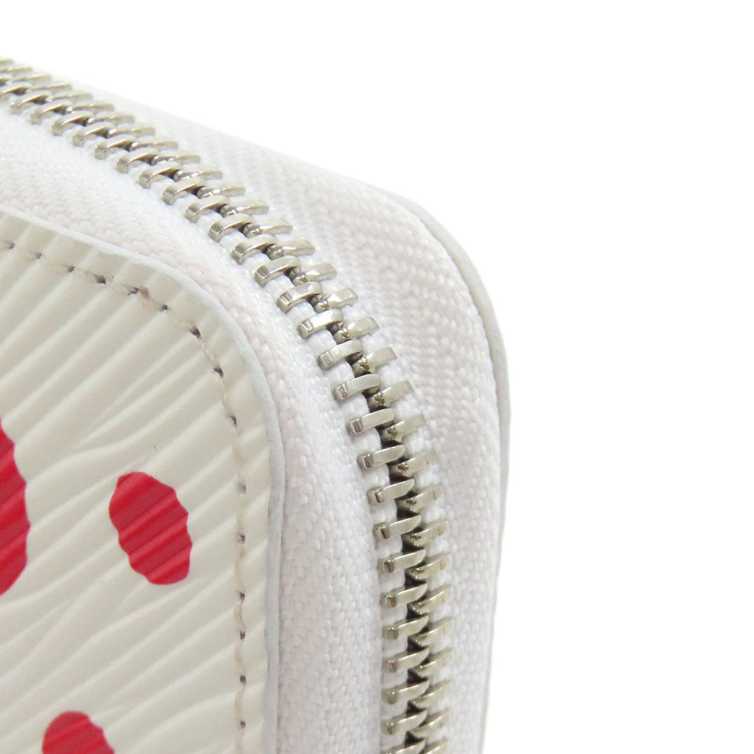LOUIS VUITTON Long Wallet Purse M81961 Epi white Zippy wallet Yayoi Kusama Women Used Authentic
