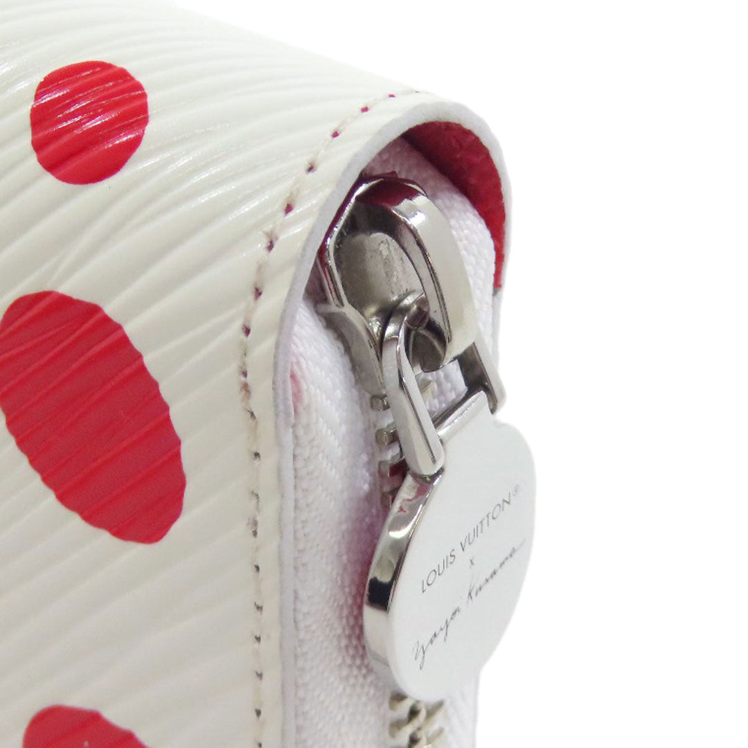 LOUIS VUITTON Long Wallet Purse M81961 Epi white Zippy wallet Yayoi Kusama Women Used Authentic
