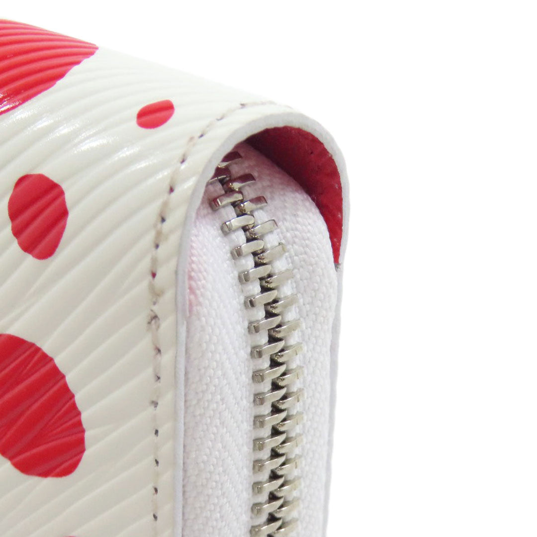 LOUIS VUITTON Long Wallet Purse M81961 Epi white Zippy wallet Yayoi Kusama Women Used Authentic