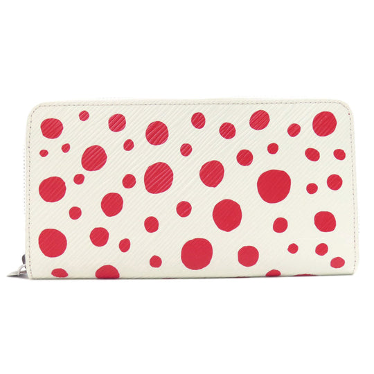 LOUIS VUITTON Long Wallet Purse M81961 Epi white Zippy wallet Yayoi Kusama Women Used Authentic