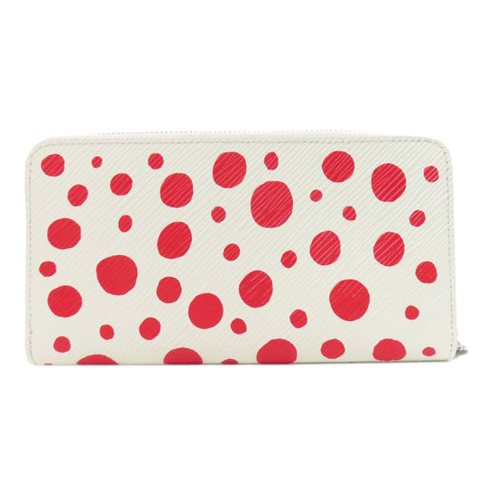 LOUIS VUITTON Long Wallet Purse M81961 Epi white Zippy wallet Yayoi Kusama Women Used Authentic