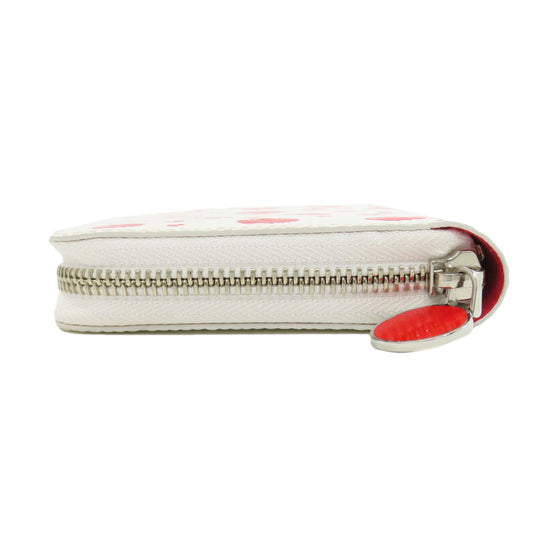LOUIS VUITTON Long Wallet Purse M81961 Epi white Zippy wallet Yayoi Kusama Women Used Authentic