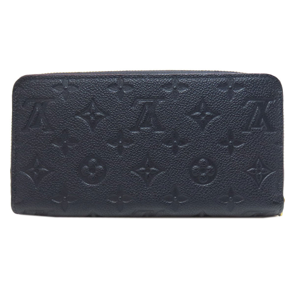 LOUIS VUITTON Long Wallet Purse M62121 Ann Platt Navy Zippy wallet Women Used Authentic