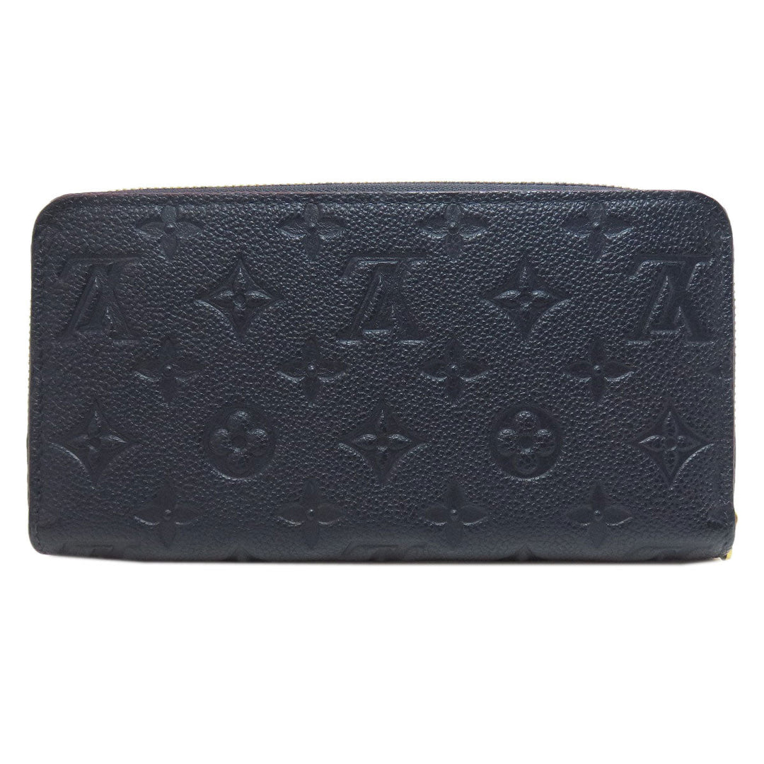 LOUIS VUITTON Long Wallet Purse M62121 Ann Platt Navy Zippy wallet Women Used Authentic