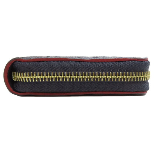 LOUIS VUITTON Long Wallet Purse M62121 Ann Platt Navy Zippy wallet Women Used Authentic