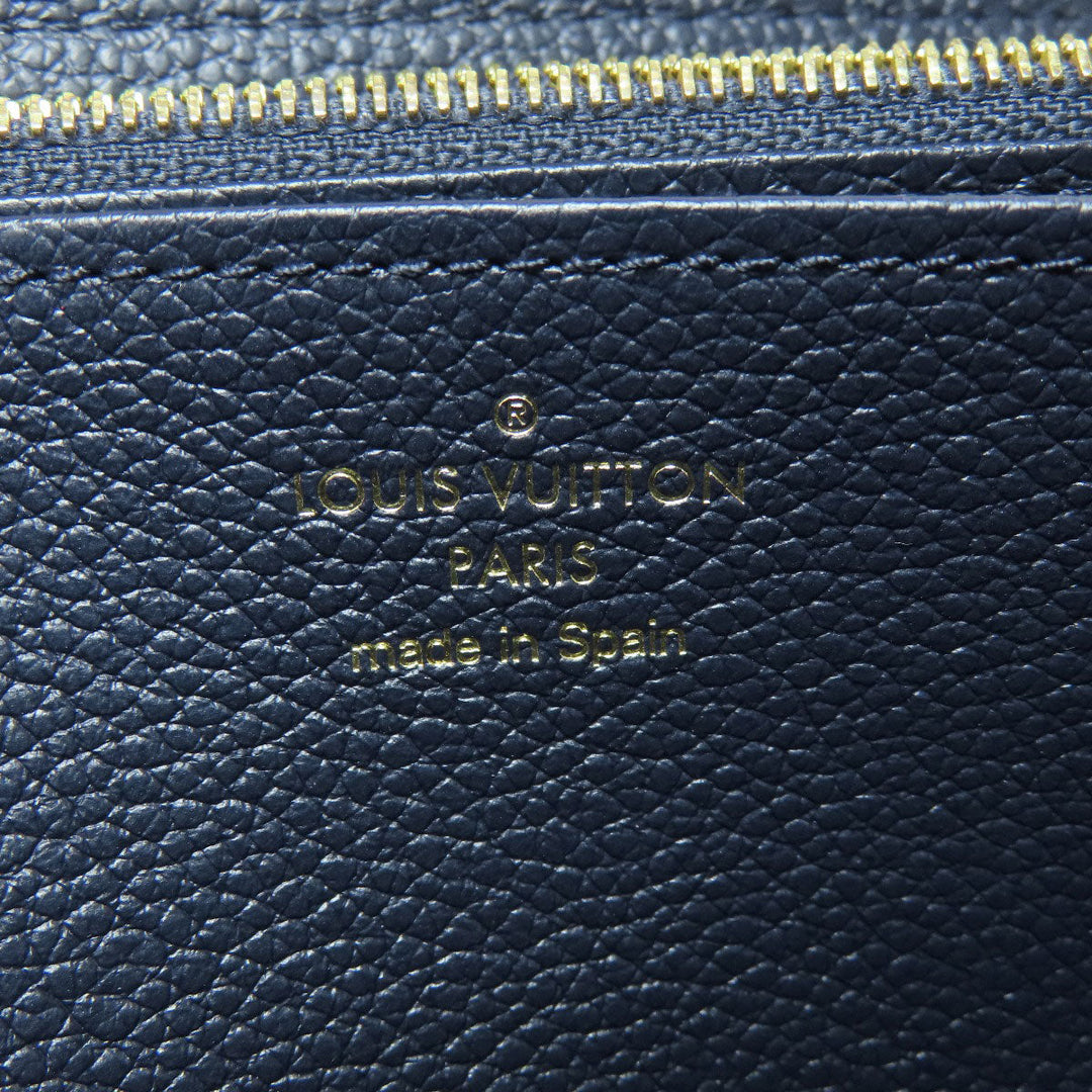 LOUIS VUITTON Long Wallet Purse M62121 Ann Platt Navy Zippy wallet Women Used Authentic