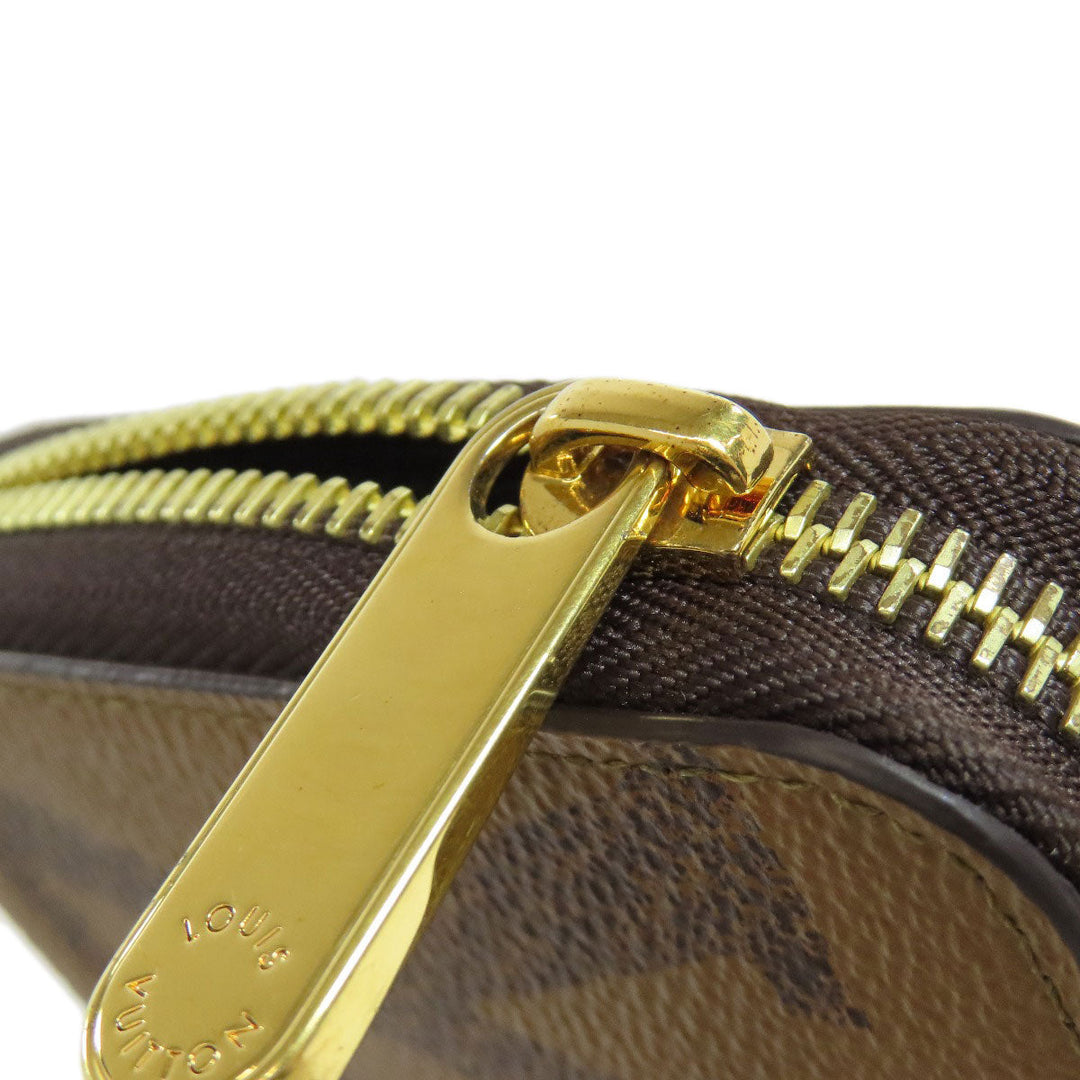 LOUIS VUITTON Long Wallet Purse M69353 Giant monogram canvas Brown Zippy wallet Women Used Authentic