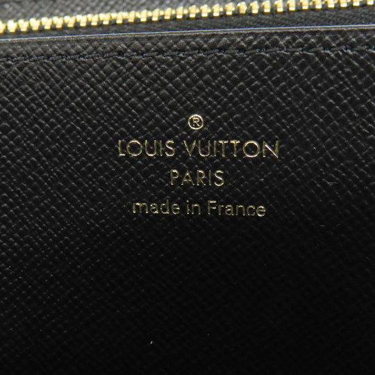 LOUIS VUITTON Long Wallet Purse M69353 Giant monogram canvas Brown Zippy wallet Women Used Authentic