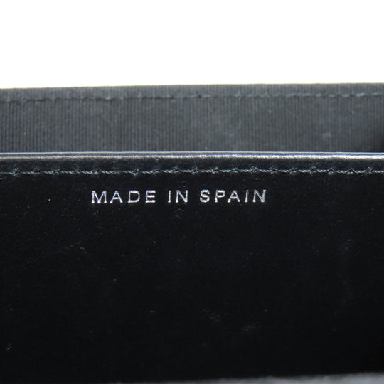 CHANEL Bifold Wallet Ram black Chain wallet matrasse Women Used Authentic