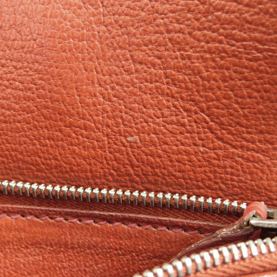 HERMES Shoulder Bag Taurillon Clemence Red Gypsiere 28 SilverMetal Women Used Authentic