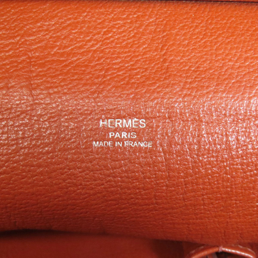 HERMES Shoulder Bag Taurillon Clemence Red Gypsiere 28 SilverMetal Women Used Authentic