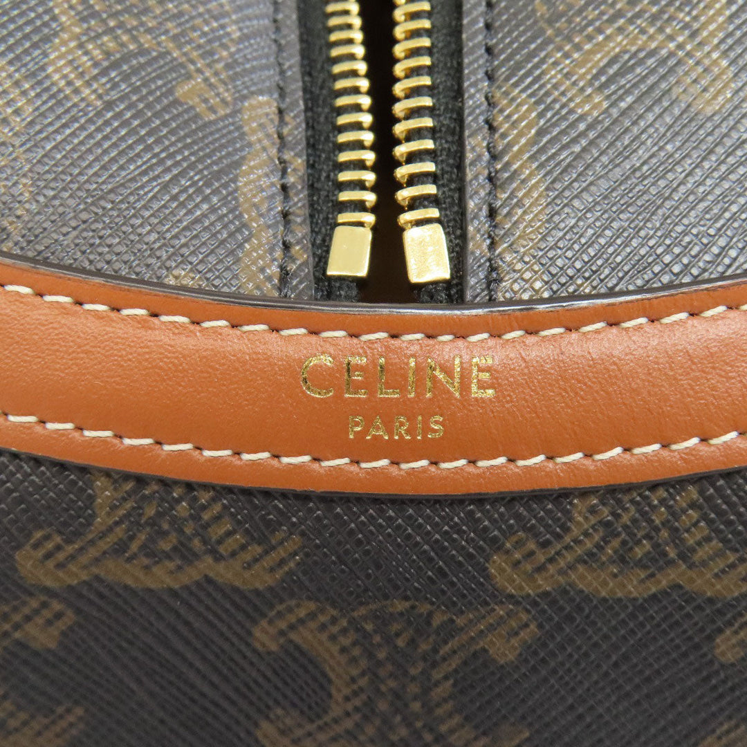 CELINE Handbag PVC Brown Triomphe