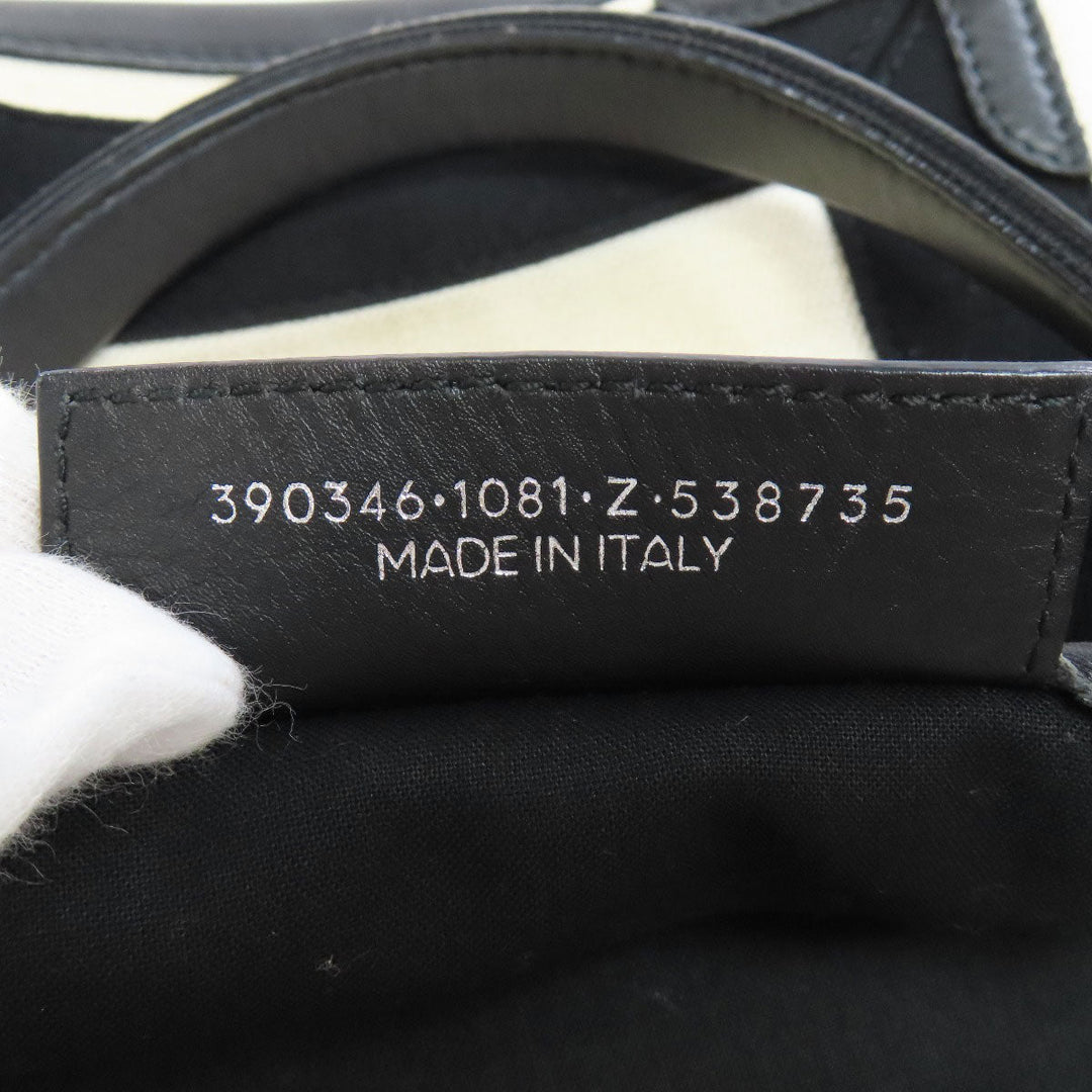 BALENCIAGA Handbag canvas white Navy kabas Women Used Authentic