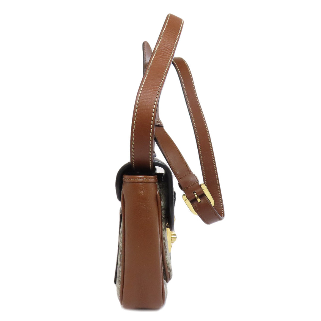 GUCCI Shoulder Bag 658487 PVC Brown GG Supreme 2WAY Women Used Authentic