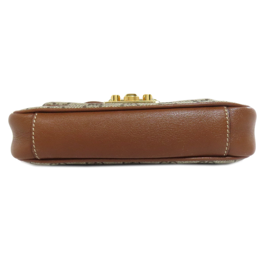 GUCCI Shoulder Bag 658487 PVC Brown GG Supreme 2WAY Women Used Authentic