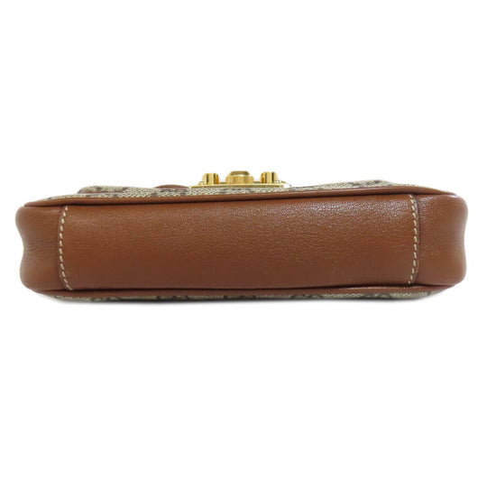 GUCCI Shoulder Bag 658487 PVC Brown GG Supreme 2WAY Women Used Authentic