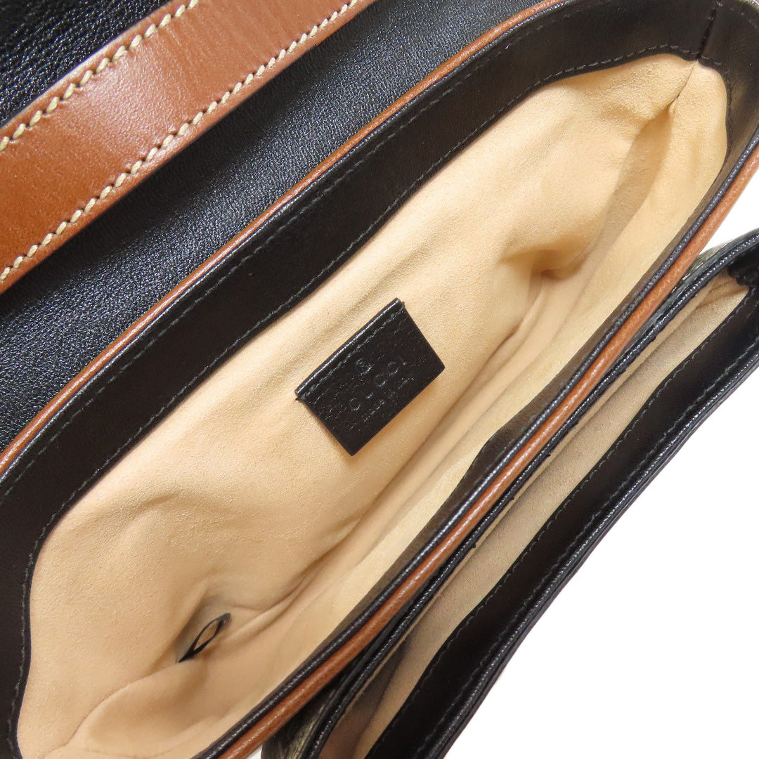 GUCCI Shoulder Bag 658487 PVC Brown GG Supreme 2WAY Women Used Authentic