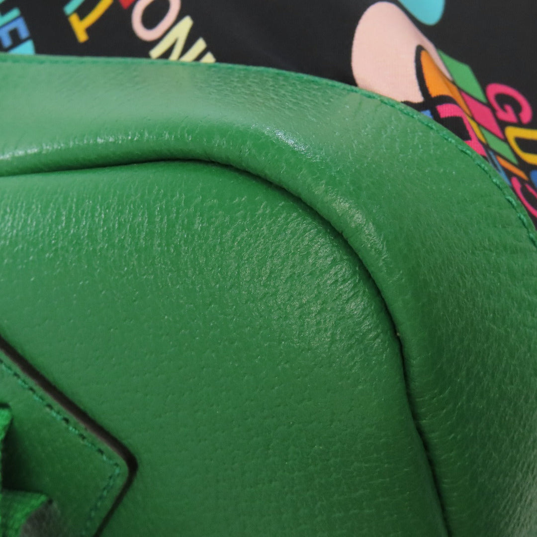 GUCCI Backpack 650288 Nylon green The north face collaboration Women Used Authentic