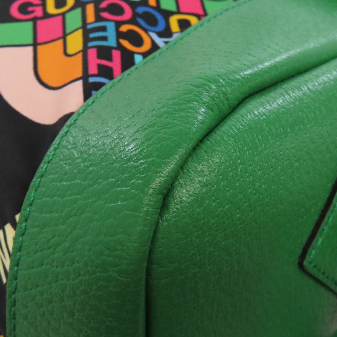 GUCCI Backpack 650288 Nylon green The north face collaboration Women Used Authentic