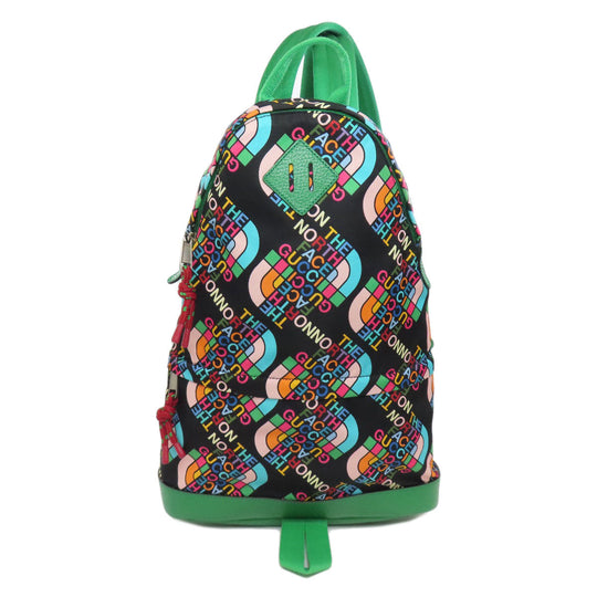 GUCCI Backpack 650288 Nylon green The north face collaboration Women Used Authentic