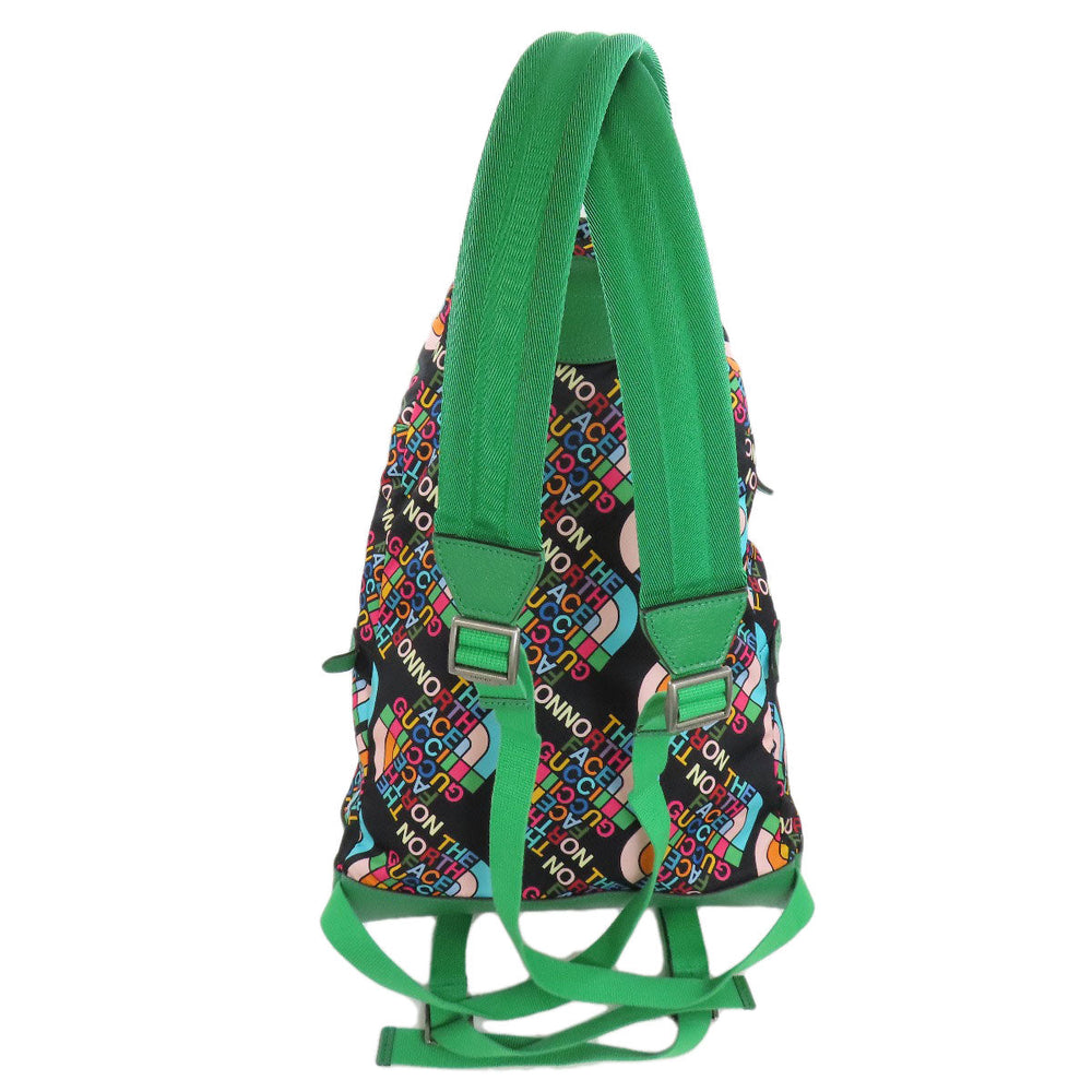 GUCCI Backpack 650288 Nylon green The north face collaboration Women Used Authentic
