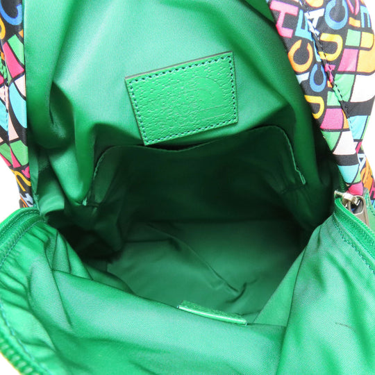 GUCCI Backpack 650288 Nylon green The north face collaboration Women Used Authentic