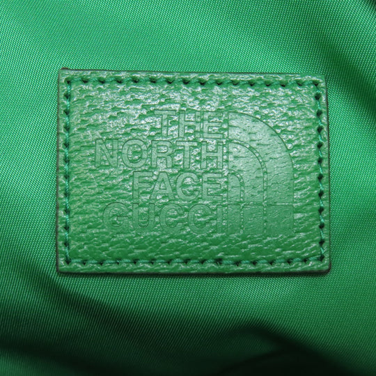 GUCCI Backpack 650288 Nylon green The north face collaboration Women Used Authentic